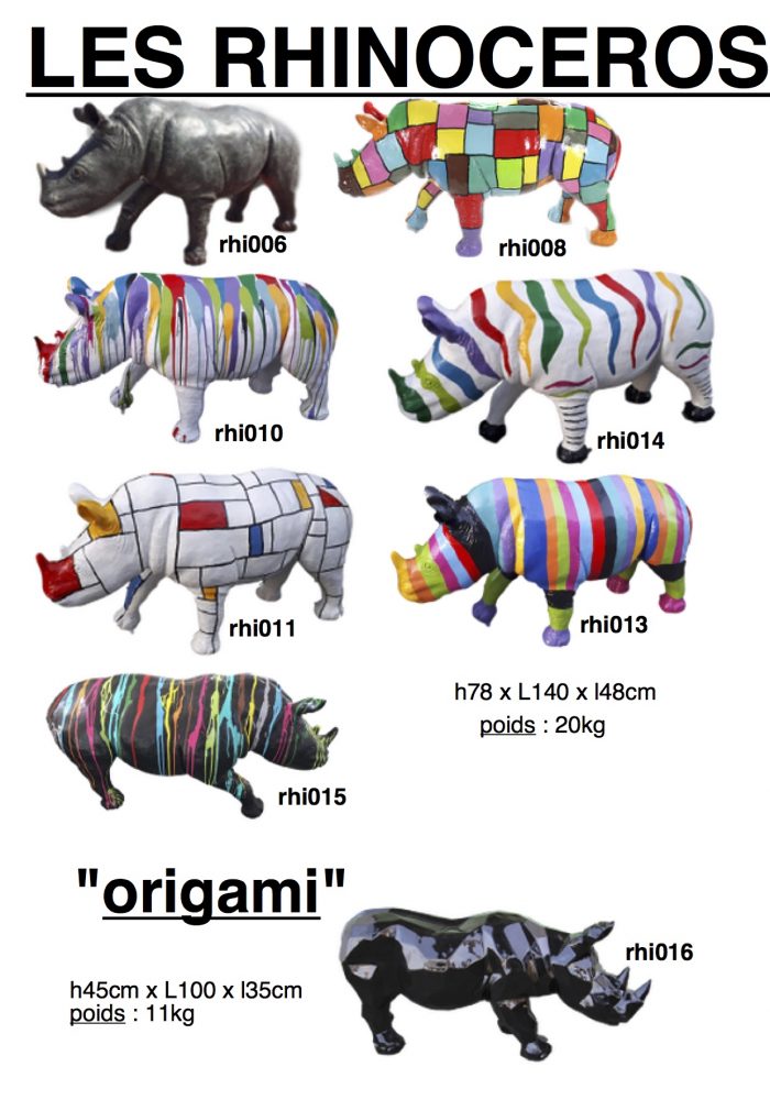 rhinoceros-resine